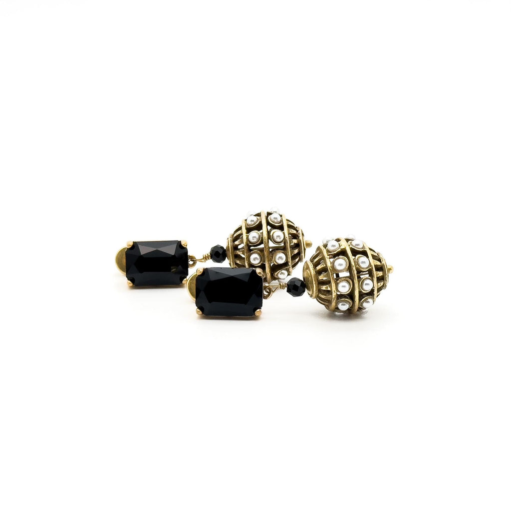 GIFTEEO Art Deco "Aurore Boréale II" | Art Deco Geometric Symmetry Crystal Ring - Handcrafted Luxury Jewelry