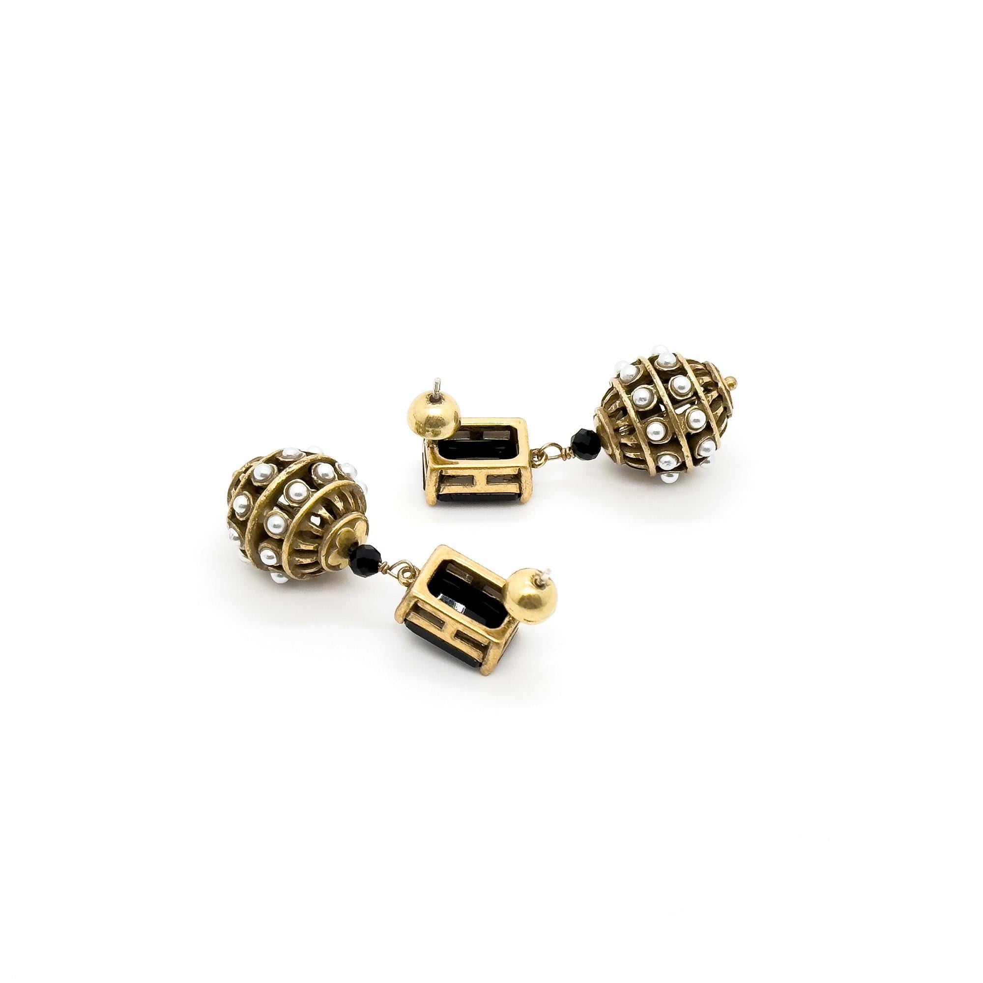GIFTEEO Art Deco "Aurore Boréale II" | Art Deco Geometric Symmetry Crystal Ring - Handcrafted Luxury Jewelry
