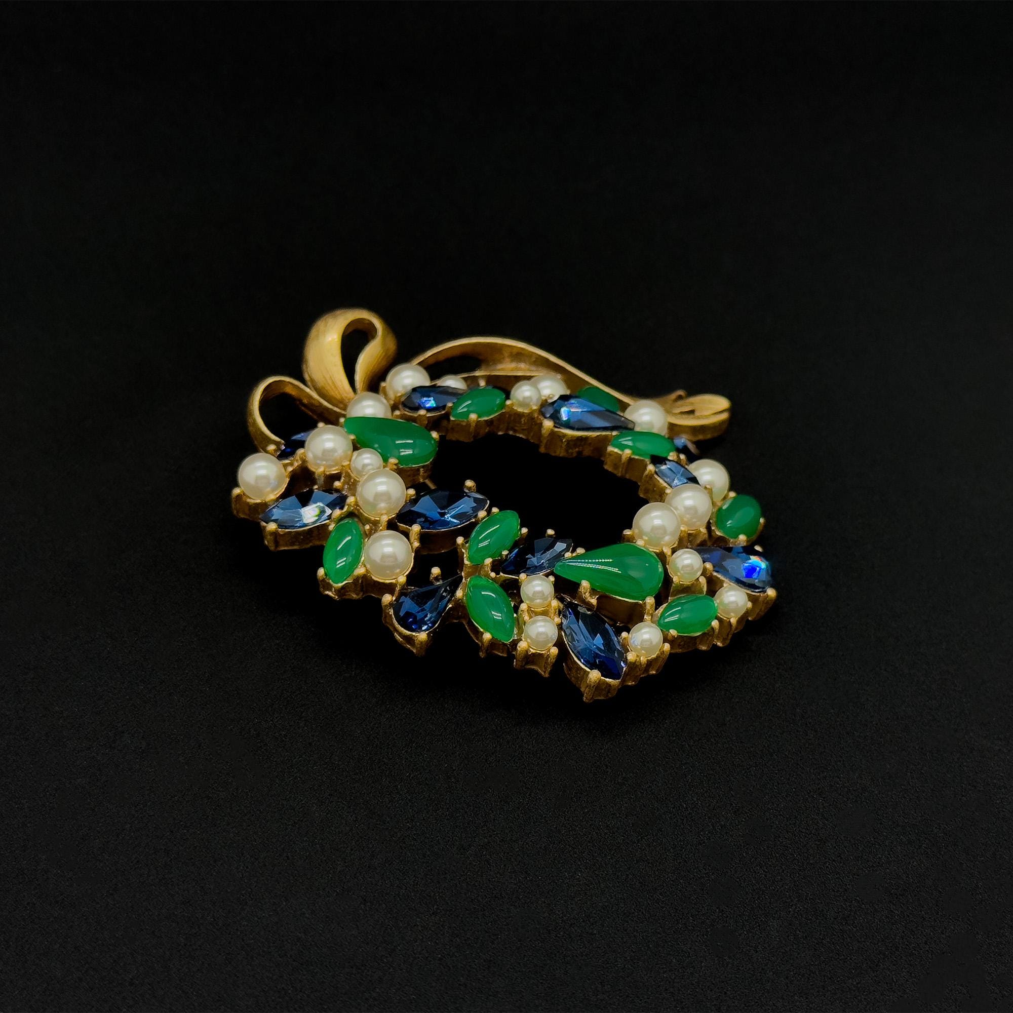 GIFTEEO Art Deco "Aventurier II" | Art Deco Geometric Symmetry Statement Brooch - Handcrafted Luxury Jewelry