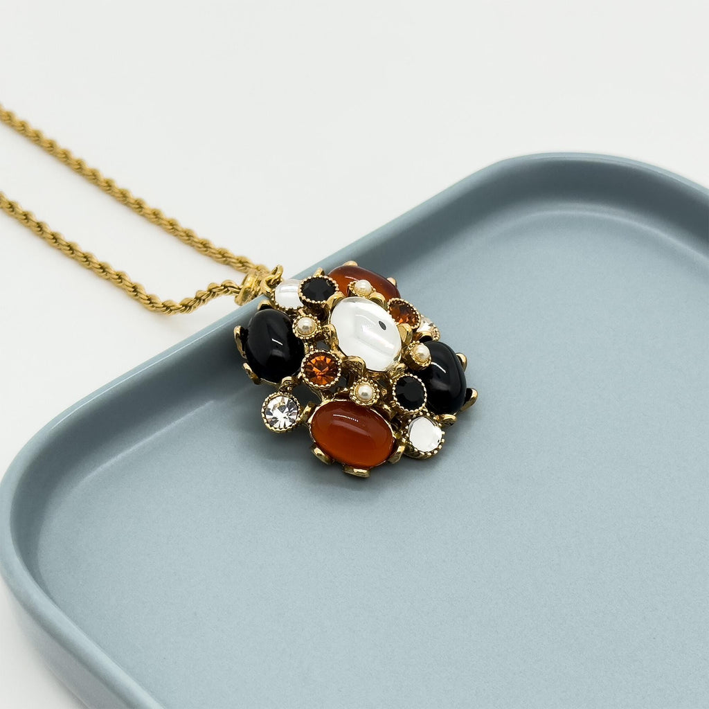 GIFTEEO Art Deco "Bijou de Famille" | Art Deco Geometric Symmetry Statement Necklace - Handcrafted Luxury Jewelry