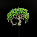 GIFTEEO Art Deco "Bijou II" | Art Deco Green Zircon Statement Brooch - Handcrafted Luxury Jewelry