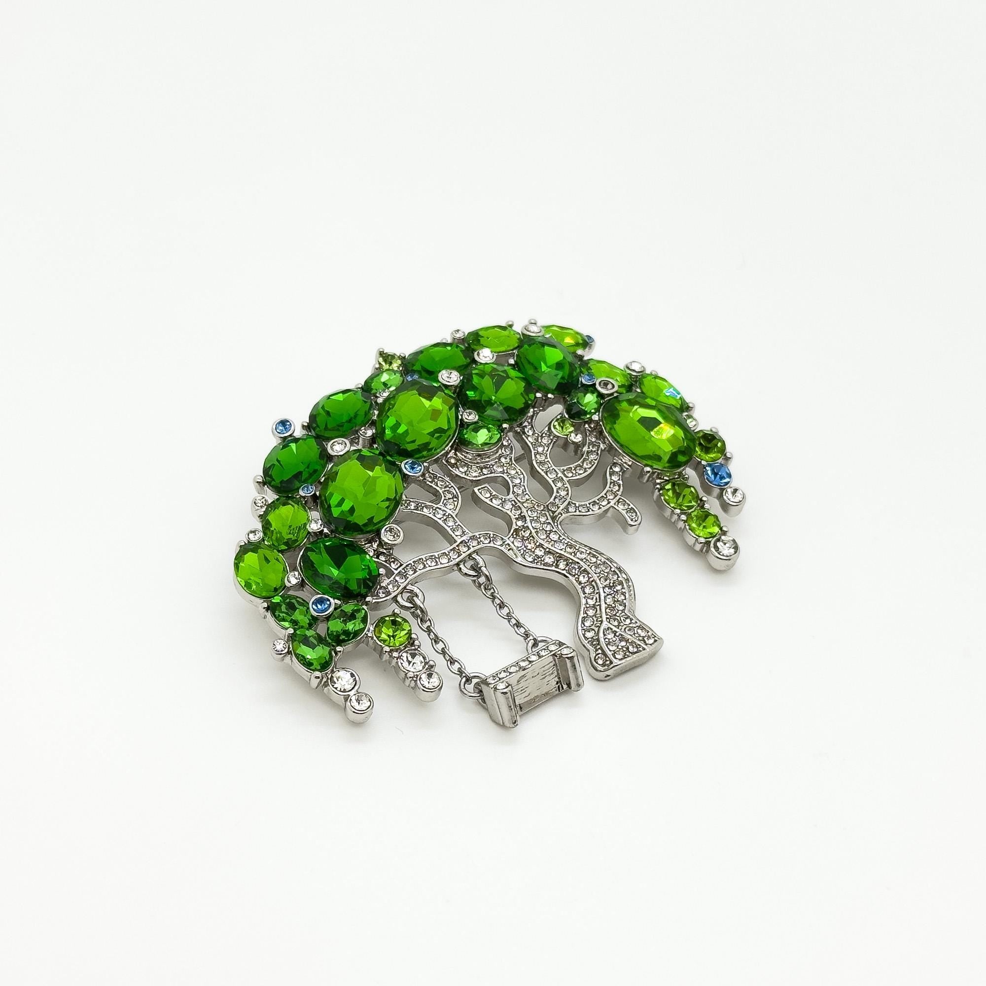 GIFTEEO Art Deco "Bijou II" | Art Deco Green Zircon Statement Brooch - Handcrafted Luxury Jewelry