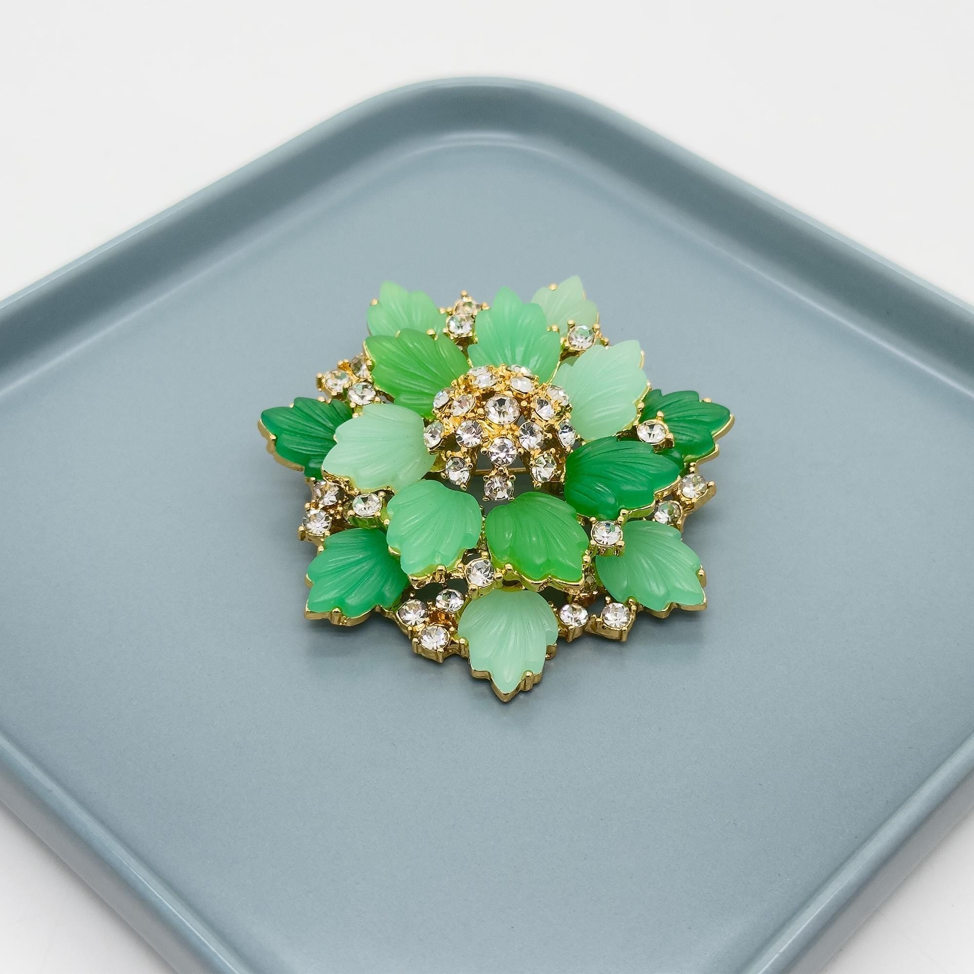 GIFTEEO Art Deco "Bohème II" | Art Deco Geometric Symmetry Crystal Brooch - Handcrafted Luxury Jewelry