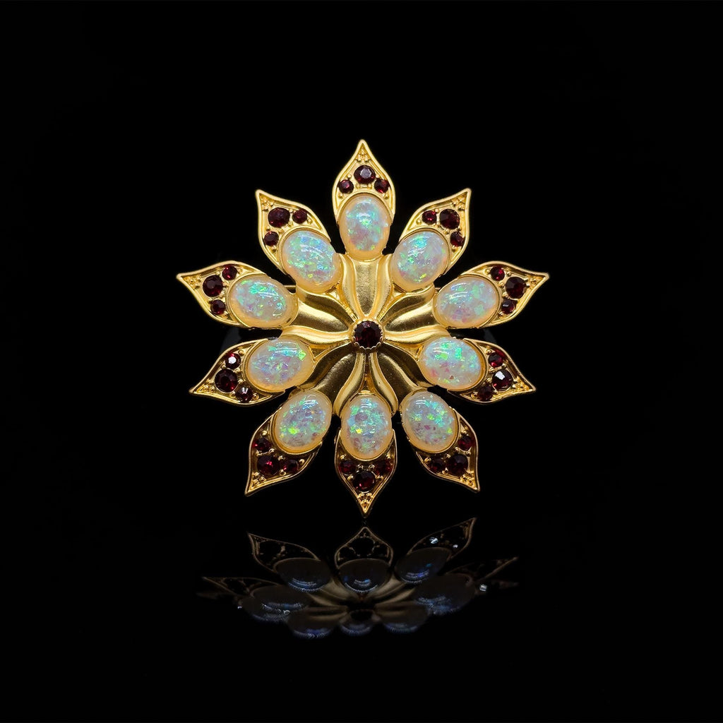 GIFTEEO Art Deco "Charleston II" | Art Deco Geometric Symmetry Pearl Brooch - Handcrafted Luxury Jewelry