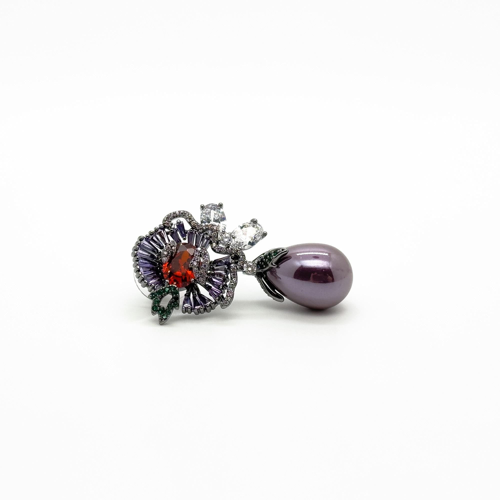 GIFTEEO Art Deco "Charme" | Baroque/Renaissance Irregular Pearls Opulent Pearl Ring - Handcrafted Luxury Jewelry