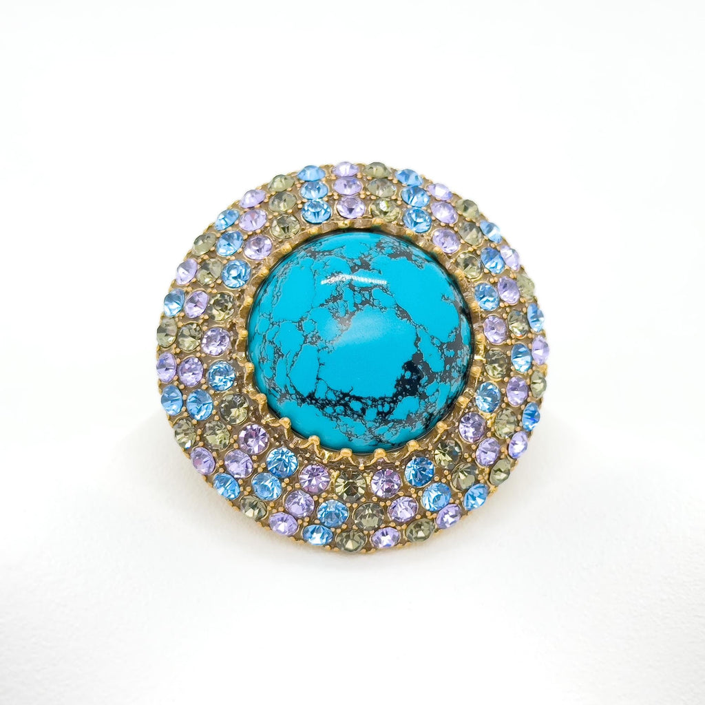GIFTEEO Art Deco "Chic Artiste" | Art Deco Geometric Symmetry Crystal Brooch - Handcrafted Luxury Jewelry