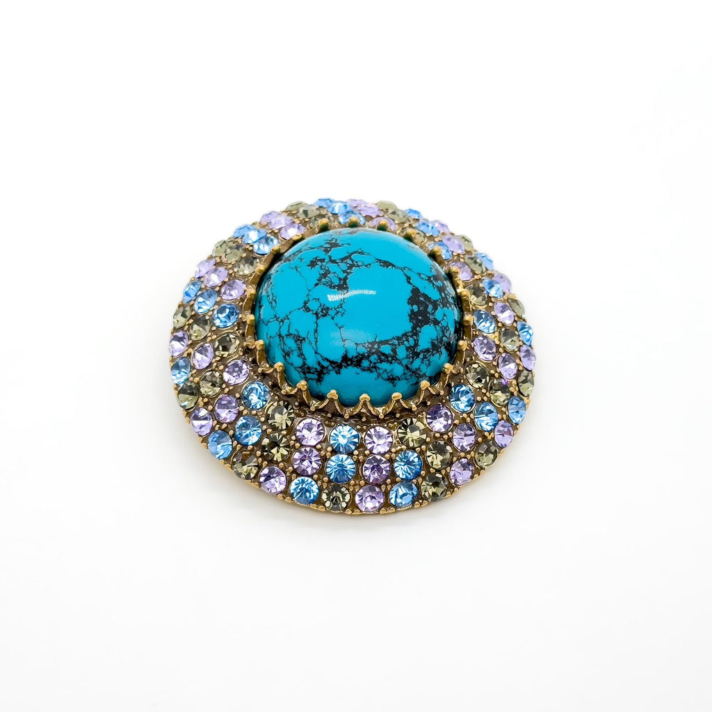 GIFTEEO Art Deco "Chic Artiste" | Art Deco Geometric Symmetry Crystal Brooch - Handcrafted Luxury Jewelry