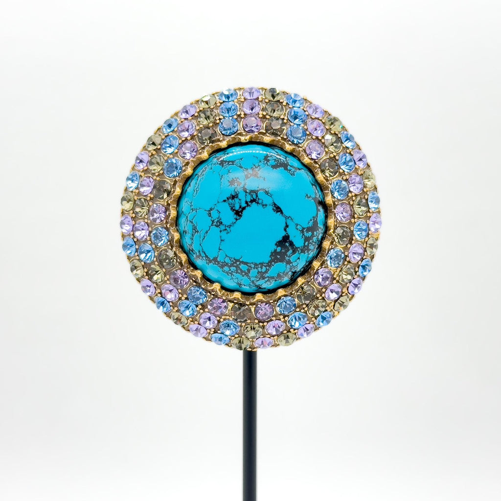 GIFTEEO Art Deco "Chic Artiste" | Art Deco Geometric Symmetry Crystal Brooch - Handcrafted Luxury Jewelry