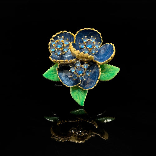 GIFTEEO Art Deco "Chic Artiste II" | Art Deco Geometric Symmetry Gilded Brooch - Handcrafted Luxury Jewelry
