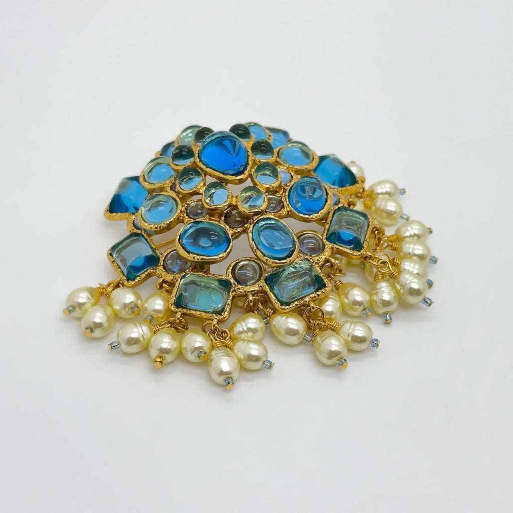 "Horizon" | Art Deco Geometric Symmetry Pearl Brooch