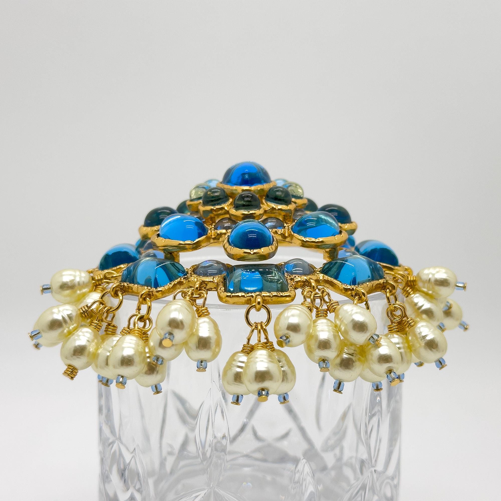 "Horizon" | Art Deco Geometric Symmetry Pearl Brooch