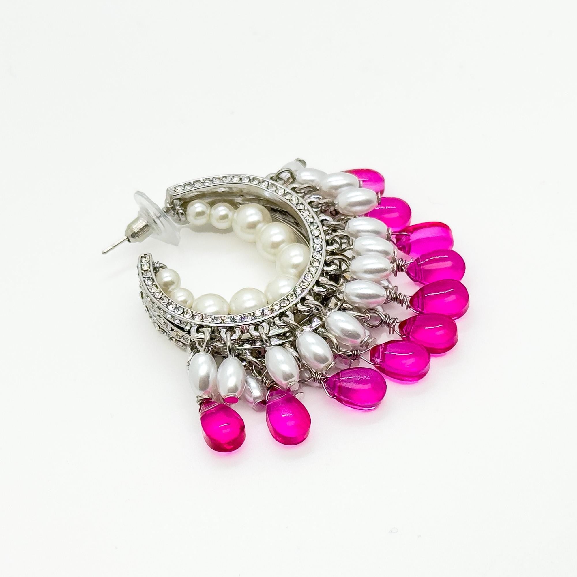 "Renaissance II Dangle & Drop Earring | Art Deco Geometric Symmetry Pearl Earring