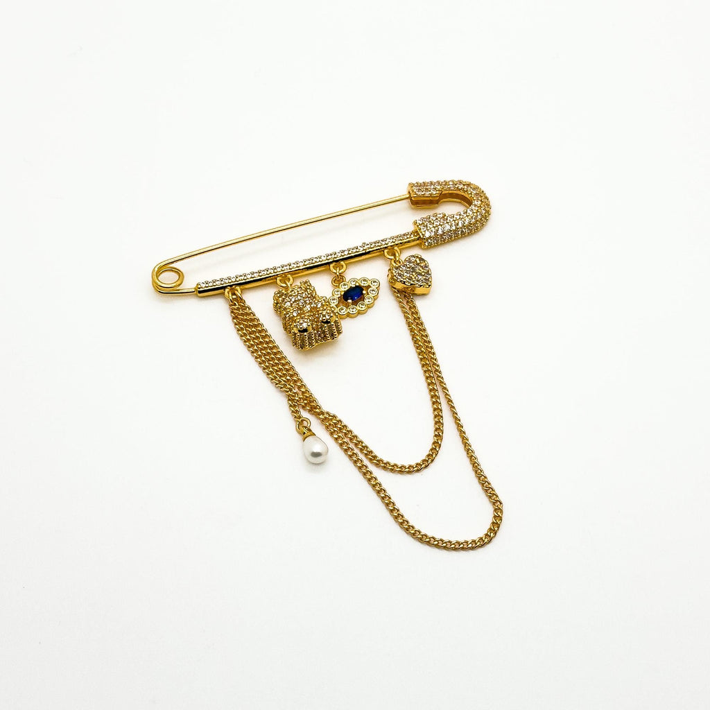"Génie" | Art Deco Geometric Symmetry Crystal Brooch
