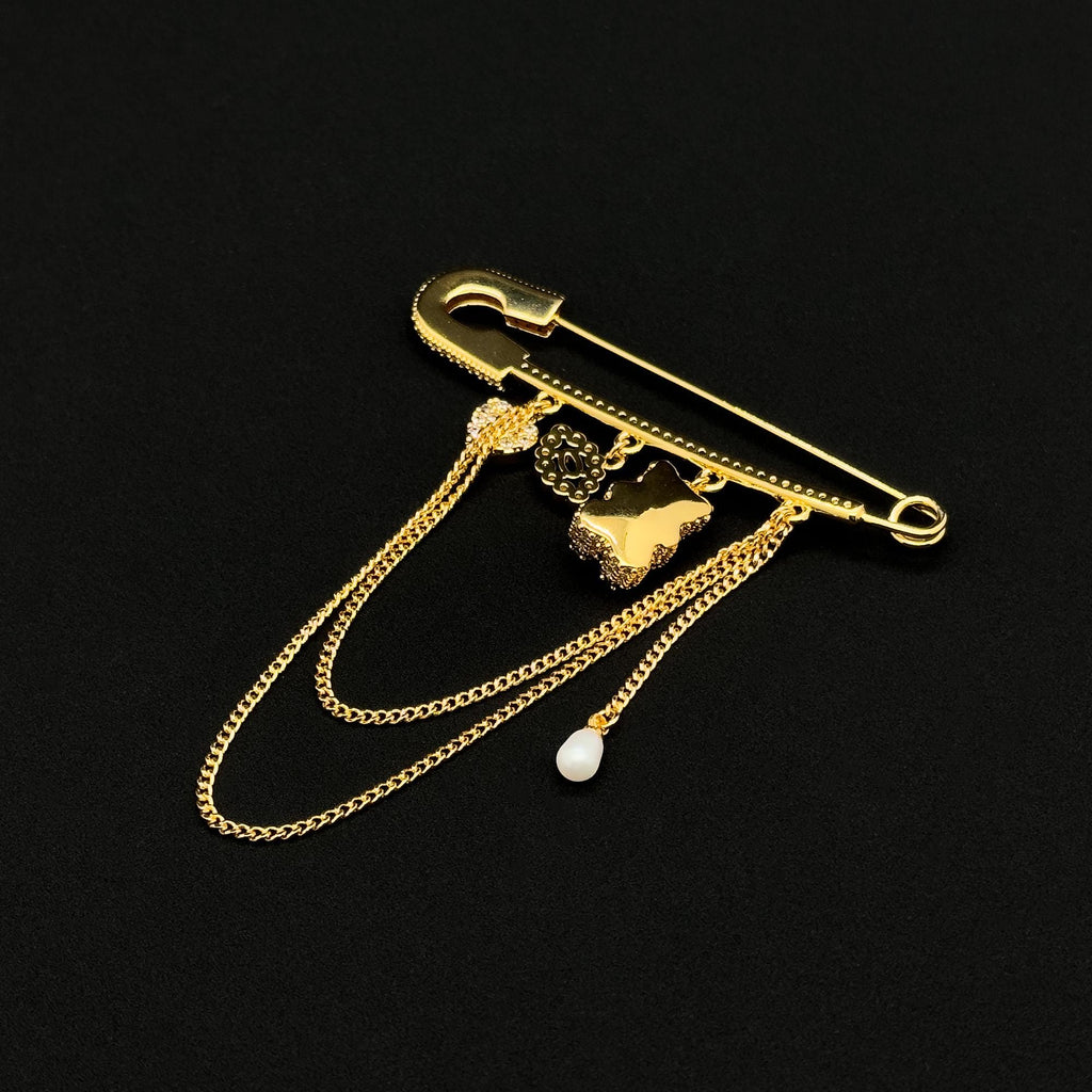 "Génie" | Art Deco Geometric Symmetry Crystal Brooch