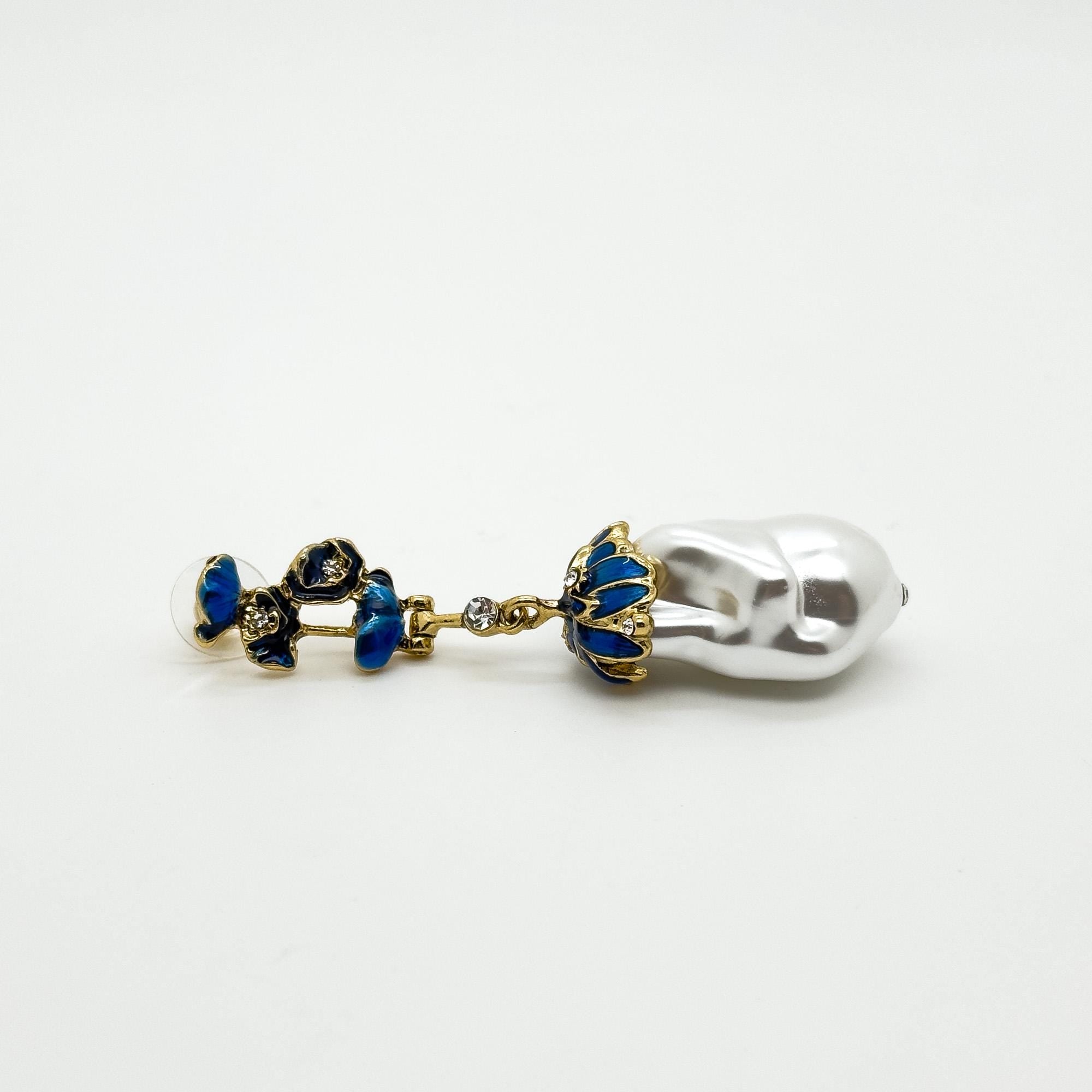 "Opulence II Dangle & Drop Earring | Baroque/Renaissance Irregular Pearls Opulent Pearl Earring
