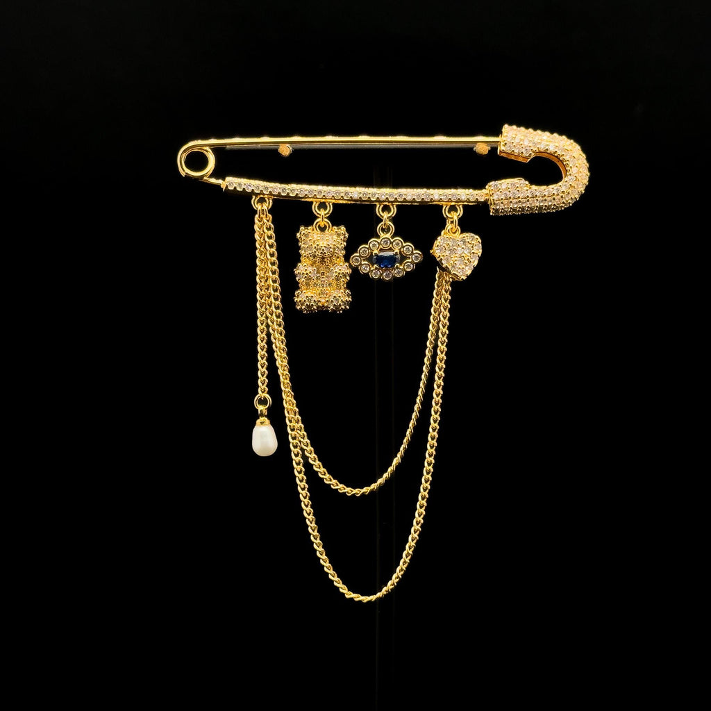 "Génie" | Art Deco Geometric Symmetry Crystal Brooch