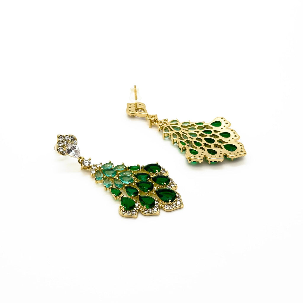 "Silver Veil Dangle & Drop Earring | Art Deco Geometric Symmetry Statement Earring