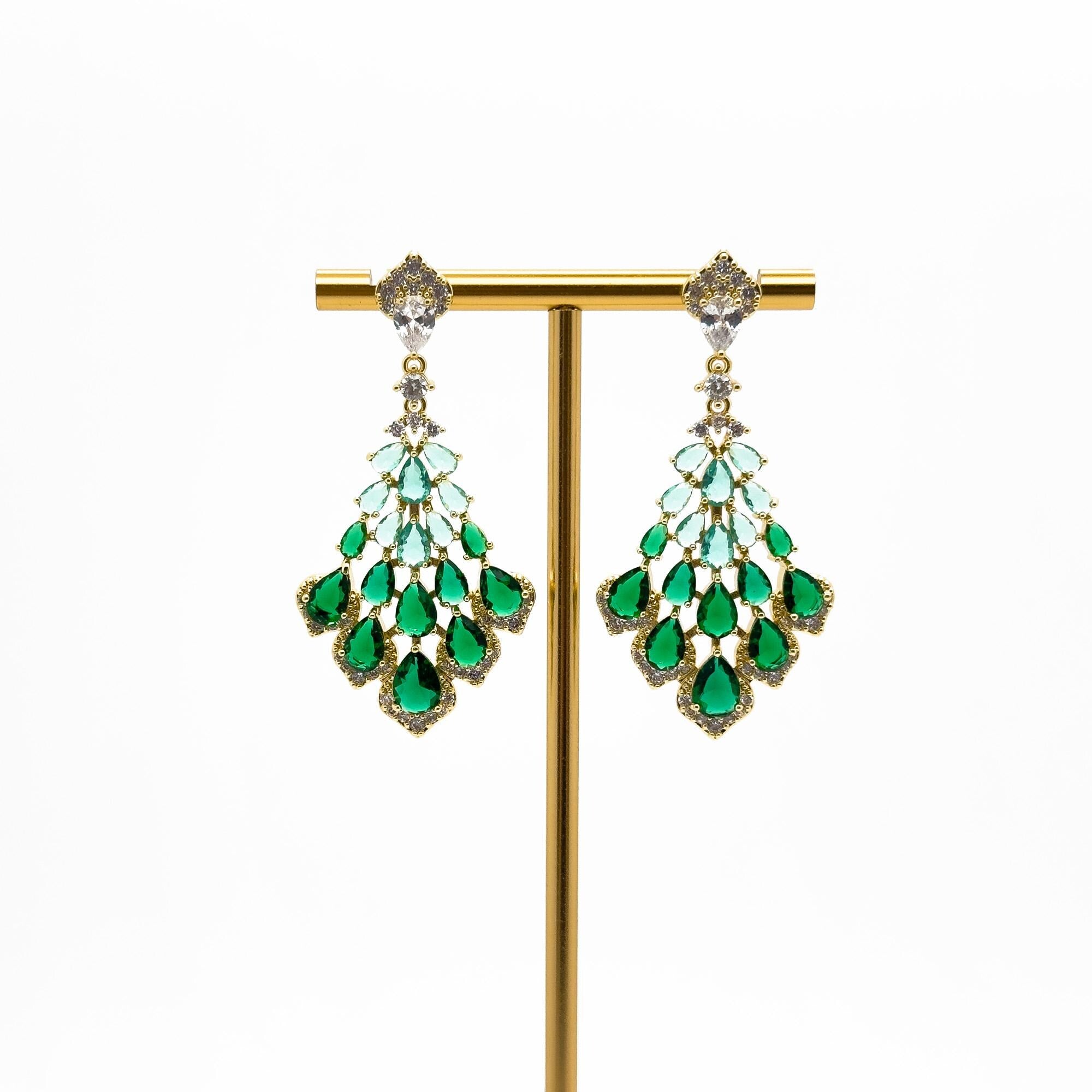 "Silver Veil Dangle & Drop Earring | Art Deco Geometric Symmetry Statement Earring