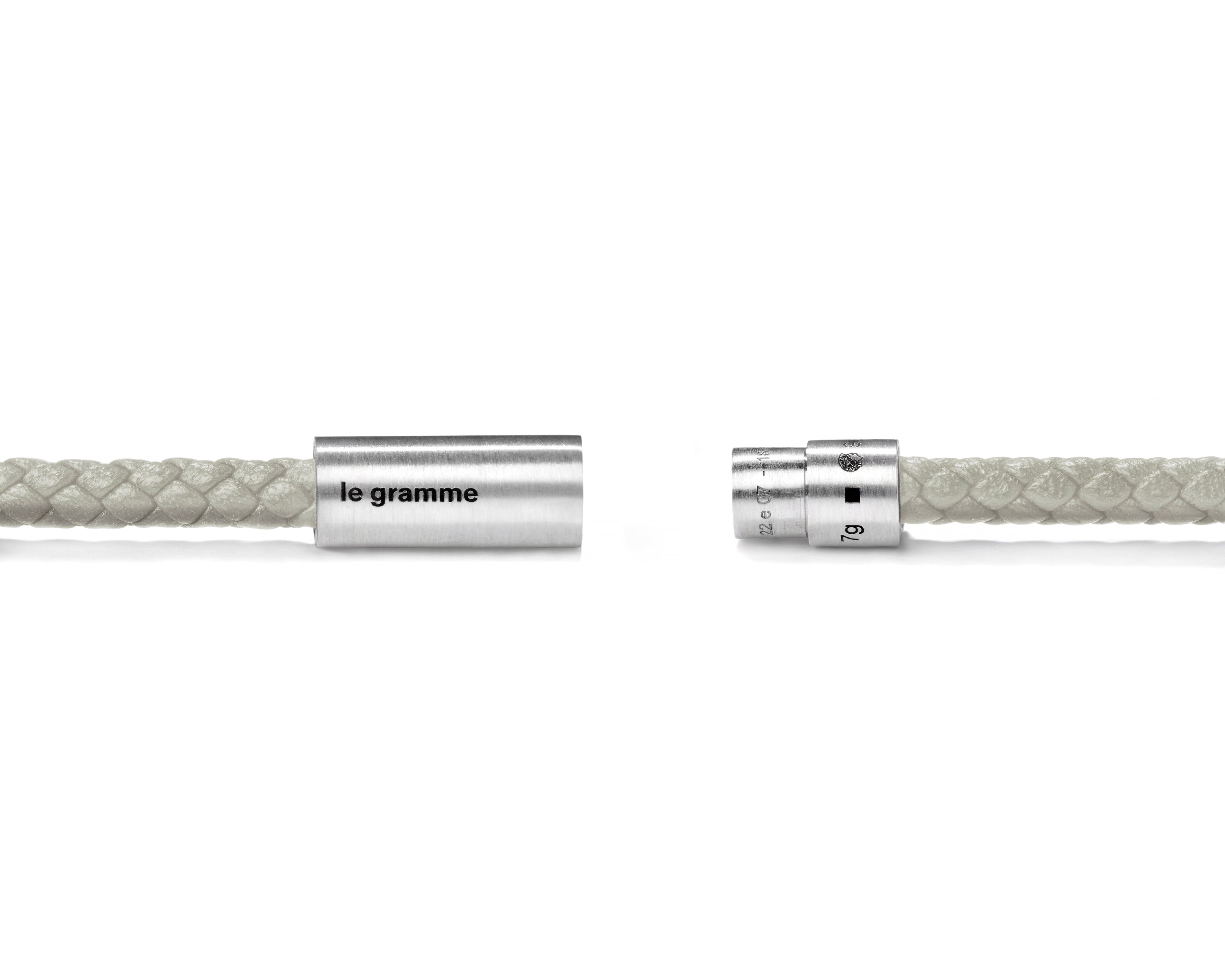 beige leather cable bracelet le 7g